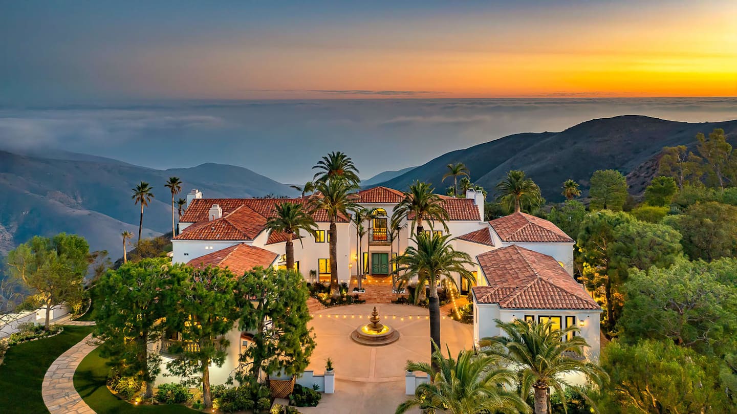 Estate at sunset